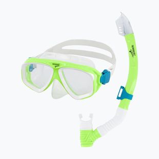 Gyerek sznorkelező készlet Speedo Adventure green gecko/clear