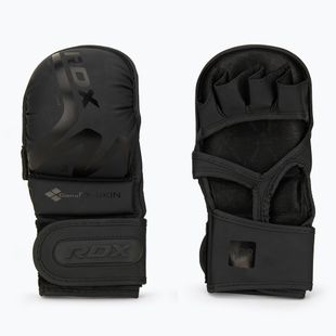 RDX T15 Noir Hybrid matt fekete grappling kesztyű