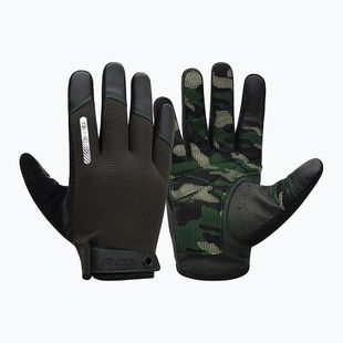 Edzőkesztyű RDX T2 Touch Screen Friendly Full Finger Gym Gloves army green