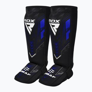 Sípcsont- és lábfejvédők RDX IMMAF Approved Neoprene Shin Instep SGN-IMF-1U blue