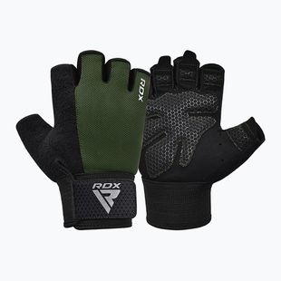 Edzőkesztyű RDX W1H Gym Workout army green