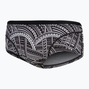 Férfi ZONE3 Kona Speed Brief Shorts törzsi nyomtatás/fekete/fehér/narancs úszó boxeralsó