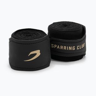 Boxkesztyű kötések BOXRAW Sparring Club Hand Wraps 450 cm black