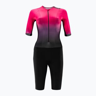 Női triatlonos overall HUUB Collective Tri Suit black/rose fade