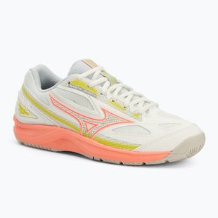 Női teniszcipő Mizuno Break Shot 4 AC snow white/ neon flame/ ghost gray