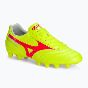 Mizuno Morelia II Club MD biztonsági sárga/tüzes korall 2/galaxis ezüst férfi futballcipő