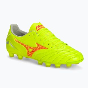Mizuno Morelia Neo IV Pro MD biztonsági sárga/tüzes korall 2/galaxis ezüst férfi futballcipő