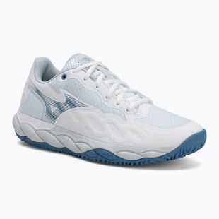 Női teniszcipő Mizuno Wave Enforce Court CC white/ parisian blue/ plein air