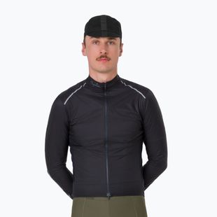 Férfi kerékpáros dzseki Rapha Brevet Element Wind Jacket black/grey