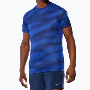 Férfi futópóló Mizuno DryAeroFlow Graphic Tee reflex kék