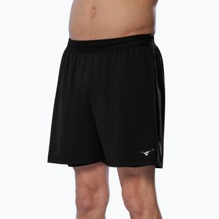 Férfi Mizuno Tech Light 5.5" 2IN1 fekete futó rövidnadrág