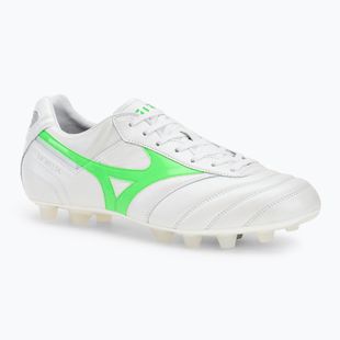 Mizuno Morelia II Japan Md fehér/neonzöld/galaxis ezüst férfi futballcipő