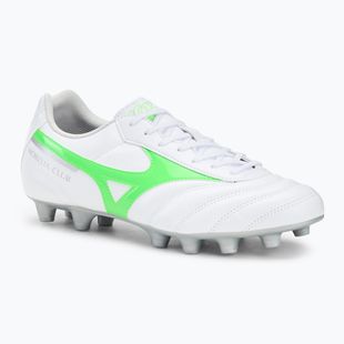 Mizuno Morelia II Club Md fehér/neonzöld/galaxis ezüst férfi futballcipő