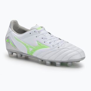 Férfi futballcipő Mizuno Morelia Neo IV Pro Md fehér/neonzöld/hűvös szürke 3c