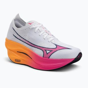 Mizuno Wave Rebellion Pro 3 futócipő fehér/rózsaszín tetra/tang narancssárga