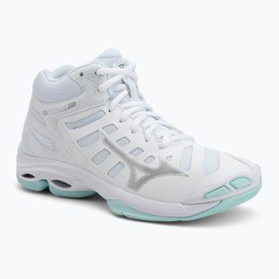 Női röplabdacipő Mizuno Wave Voltage 2 Mid White/Blue Tint