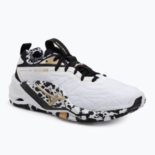 Mizuno Wave Stealth Neo 2 kézilabda cipő white/black/ge gold