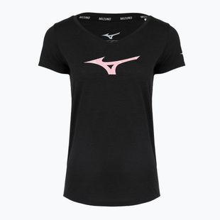 Női futópóló Mizuno Core Runbird Tee fekete/mályva színű