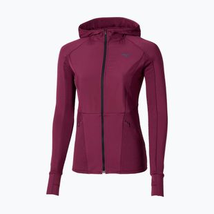 Női futódzseki Mizuno Active Warm Hybrid Full Zip Hooded dark purple