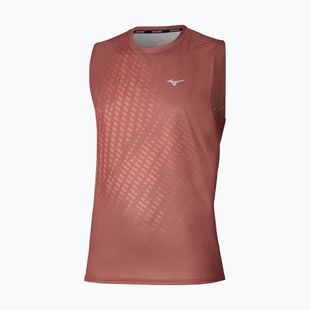 Férfi futópóló Mizuno Core Graphic Sleeveless copper brown