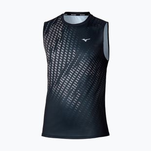 Férfi futópóló Mizuno Core Graphic Sleeveless black/gray