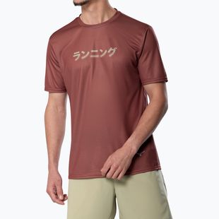 Férfi futópóló Mizuno Core Graphic TeeFérfi futópóló Mizuno Core Graphic Tee copper brown