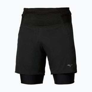 Férfi futóshort Mizuno Trail Multipocket 2in1 black
