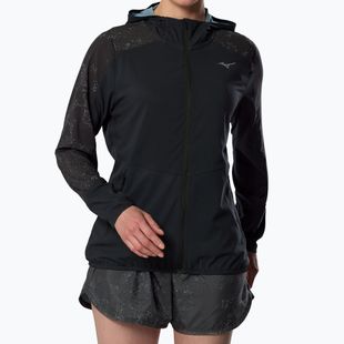 Női futókabát Mizuno Active Alpha Hooded black