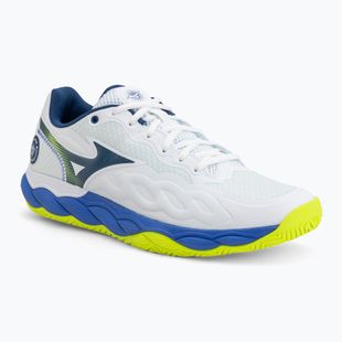 Férfi teniszcipő Mizuno Wave Enforce Court AC white/dazzling blue/lightning