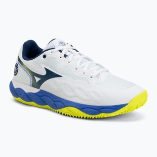 Férfi teniszcipő Mizuno Wave Enforce Court CC white/dazzling blue/lightning