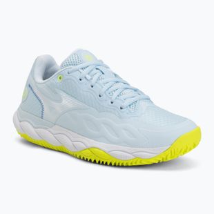 Női teniszcipő Mizuno Wave Enforce Court CC W ice water/lightning yellow/ancient