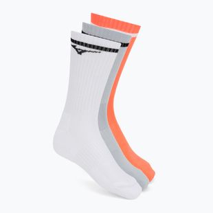 Zokni Mizuno Training With Line white/cloudspace/lava orange