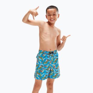 Gyermek fürdőnadrág Boys Printed 15" Watershort Bolt/bright yellow/salso/lawn