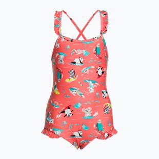 Speedo Digital Frill Thinstrap gyermek egyrészes fürdőruha narancssárga 8-1288115155