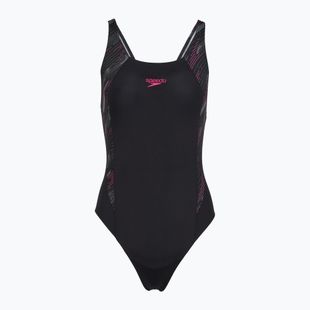 Női egyrészes fürdőruha Speedo HyperBoom Splice Muscleback black/electric pink
