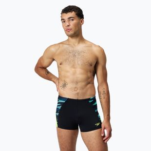 Férfi úszónadrág Speedo Endurance+ MAX Splice Aquashort black/hyper yellow