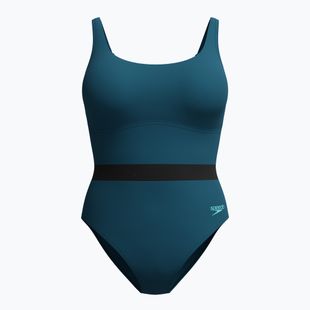 Speedo Shaping LuniaGlow One Piece női fürdőruha sötét teal színű