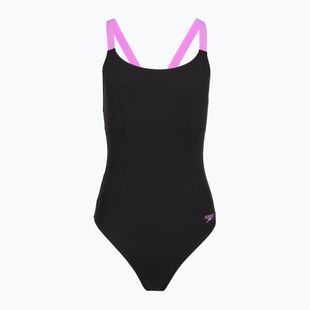 Női egyrészes fürdőruha Speedo Shaping Crossback neon violet