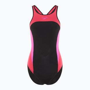 Speedo női egyrészes fürdőruha High Neck Splice Cross Back málna töltelék