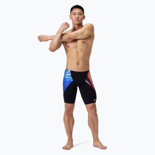 Férfi Speedo Placement Digital V-Cut Jammer úszónadrág lava blur/speedo black