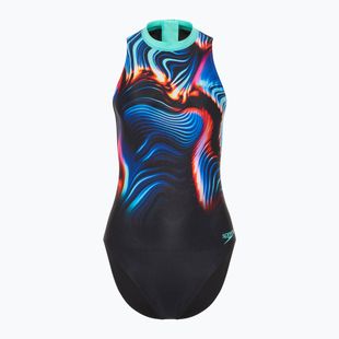 Női egyrészes fürdőruha Speedo nyomtatott Hydrasuit speedo fekete