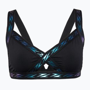 Speedo Solid Logo elasztikus kereszt elülső fürdőruha felső antracit