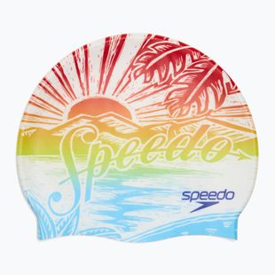 Úszósapka Speedo Printed Silicone volcanic orange speedo sunset