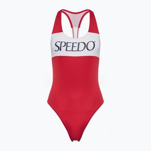 Speedo Colourblock Racerback női egyrészes fürdőruha nagy kockázatú piros
