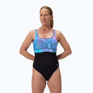 Speedo Shaping Contour Eclipse nyomtatott indigó színű női egyrészes fürdőruha