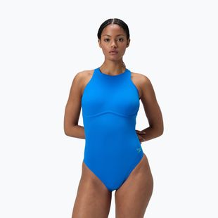 Speedo Racer Zip női egyrészes fürdőruha beépített melltartóval lagúna kék