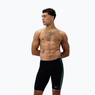 Férfi úszó jammer Speedo Endurance+ Tech Panel Jammer fekete/türkiz drágakő