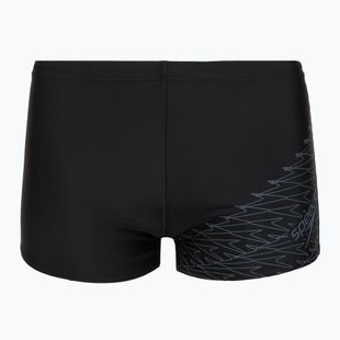 Férfi Speedo Medley Logo Aquashort úszódobok fekete/vezető szürke