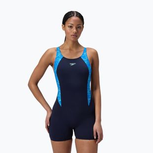 Női egyrészes fürdőruha Speedo HyperBoom Splice Legsuit lagoon blue/celeste