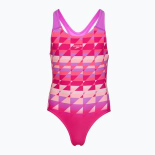 Gyerek egyrészes fürdőruha Speedo Digital Placement Splashback pink/glassy pink